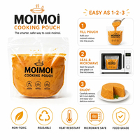 Pochette Doypack Aseptique Personnalisée avec Logo Imprimé par Gravure, Qualité Alimentaire, Fermeture Zippée, pour Moi Moi Nigérian, Cuisson Rapide, Emballage à Emporter pour Sushi