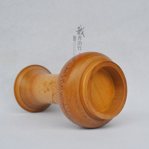 Bamboo Vase Round Handmade Traditional Office Decorative Flower Pot - Product Image 5