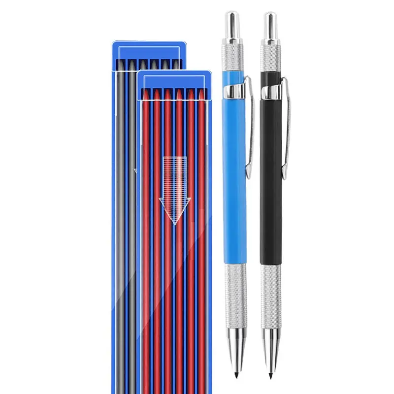 2,0 мм графитовая свинцовая ручка для заправки свинца с глубоким отверстием, ручка для деревообработки, профессиональный инженерный Регулируемый механический карандаш