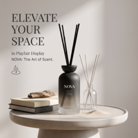 Diffuseur de parfum d'ambiance de luxe avec bâtonnets, formule exclusive à base d'huile pour une diffusion longue durée, logo personnalisé