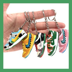 Hot-Sale 3D Mini Sneaker Shoe Keychain Cute pvc <strong>Jordan</strong> Dunks Key Chain Car Bag Pendant Keyring Keychains - Product Image 2