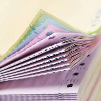 Papier continu autocopiant multi-parties 9,5x5,5 pouces pour l'impression de reçus sur ordinateur