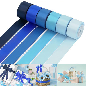ริบบิ้นห่อของขวัญคู่สีทึบริบบิ้นซาตินลาน100ขนาด1.5นิ้ว4ซม. พิมพ์โลโก้ได้ตามต้องการ