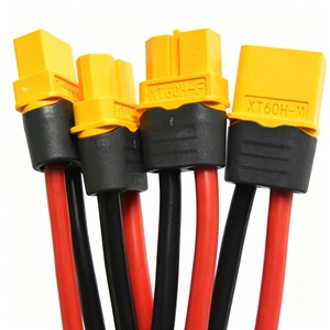 Kabel Konektor Elektronik Berinsulasi PTFE 12AWG untuk Pasokan Baterai RC, Perakitan Kabel Kustom, Kabel Konektor XT60H-F 2 Pin - Product Image 1