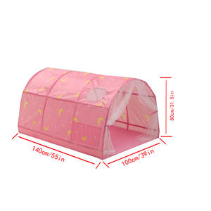 Tentes de <span class=keywords><strong>lit</strong></span> de rêve galaxie ciel étoilé pour enfants, maison de jeux Portable Pop Up pour bébés et tout-petits avec rideau à Double filet - Product Image 4