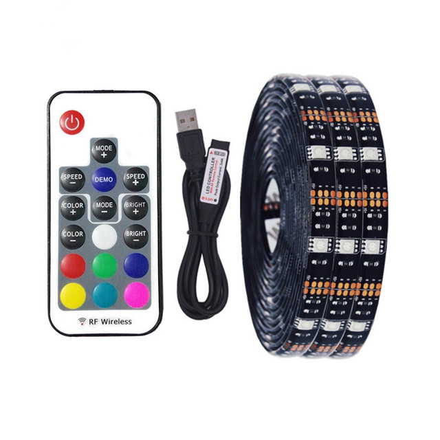 RF Remote Control LED Strip Lights for TV, 6.56ft RGB Color Changing TV Backlights 4X0.5m