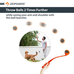 All'ingrosso Sport Pet Ball Launcher cane durevole giocattolo palla da Tennis palo da lancio a più lunga distanza interattivo Pet Training Fetch Play - Product Image 5