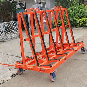 2.4 मीटर 5500lb भारी लोड हो रहा है-ड्यूटी शीट परिवहन रैक Foldable शीट भंडारण रैक स्टील संगमरमर एक फ्रेम ट्राली - Product Image 2