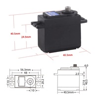 Servo analogique à couple élevé JX PS-5521MG 20KG, engrenage métallique standard pour voitures RC, robots, avions et bateaux