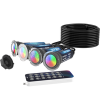 Vente flash : Mini projecteur LED 12V 12W 18W IP68 1,5 pouce pour piscine, corps en PPS, lumière subaquatique RGB RGBW, lampe de piscine
