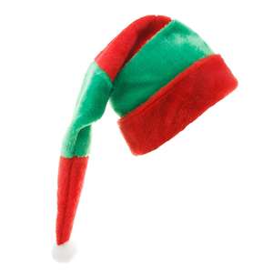 Gorro de Santa Claus de Felpa a Rayas Largas, Rojo y Verde, para Adultos, Disfraz de Elfo de Navidad, para Fiestas Navideñas, Venta al Por Mayor - Product Image 5