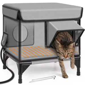 Grande maison pour chat moderne multifonctionnelle pliable, chauffée, imperméable, en PVC 900D, motif uni, abri pour chat sauvage, <span class=keywords><strong>nid</strong></span> - Product Image 1