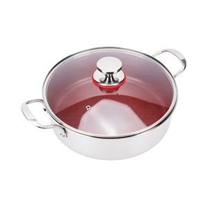 Marmite de grande capacité de haute qualité, durable, antiadhésive, personnalisable, 24/26/28/30/32 cm, avec couvercle en verre, pour hôtels et restaurants - Product Image 2