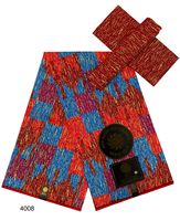 Tissu Wax Africain Kente Java Ankara Imprimé 6 Yards Pour Femmes, Tissu Imprimé Satin HY