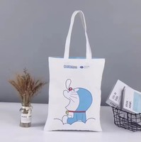 Sacs fourre-tout en toile de coton MerryPack pour femmes, avec logo personnalisé, motif lettres, poignée supérieure, bandoulière, taille moyenne, réutilisables, sac cadeau