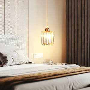 Nachtkastje Kroonluchter Licht Luxe Kristal Designer Kleine hangende bar Eetkamerlamp Café Scandinavische sfeer Slaapkamer - Product Image 1