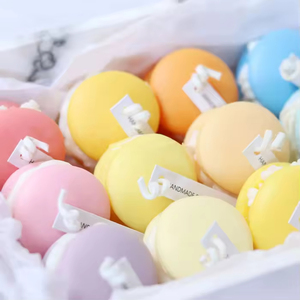 Velas Aromáticas de Macarons Hechas a Mano para Navidad, Regalo de Cumpleaños, Velas de Cera de Soja con Etiqueta Privada Personalizada - Product Image 2