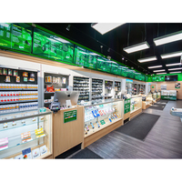 Vitrine d'affichage de magasin de fumée de haute qualité avec vitrine en verre verrouillable à lumière LED pour magasin de fumée