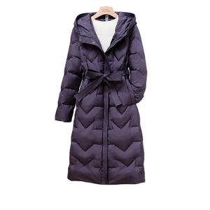 Chaqueta larga con capucha para mujer, abrigos largos <span class=keywords><strong>de</strong></span> lujo con plumón ligero para invierno - Product Image 1