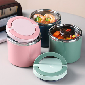 Single Layer Sealed Stainless Steel <b>Lunch</b> <b>Box</b> Large Capacity Portable Insulated Container For Students Office Workers - Product Image 2
