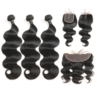 Sampel Gratis Rambut Remy India Bundel Kelas 15A Virgin Alami Tanpa Proses Model Body Wave Grosir