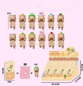 Botu 12 cái capybara loạt hộp mù Anime <span class=keywords><strong>mini</strong></span> hình đồ chơi Hippie điện thoại hợp thời trang quà tặng trang trí màn hình điều hướng xe hơi - Product Image 3