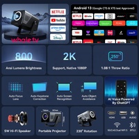 Hotack último X7AA portátil inteligente ballena TV 1080p Android Home Theater automático Hd Video 4K proyector