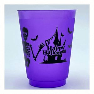 Gobelets en plastique réutilisables pour enfants, pour fêtes d'été, d'hiver, d'automne, célébrations à la maison, Joyeux Halloween - Product Image 5