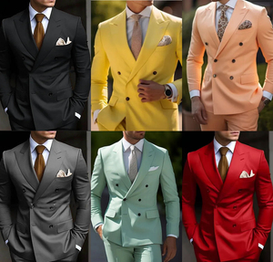 Nouveau costume d'affaires pour <span class=keywords><strong>homme</strong></span>, col en V, haute qualité, sur mesure, 3 pièces, tenue de marié, costume pour <span class=keywords><strong>homme</strong></span> fabriqué en usine - Product Image 1