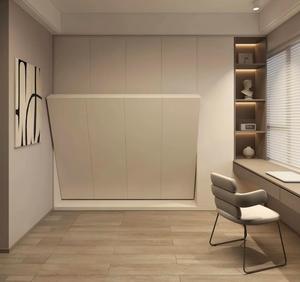 Características únicas Cama Murphy Cama de pared de madera maciza multicapa Sofá cama personalizado con mesa de estudio Muebles de dormitorio - Product Image 2