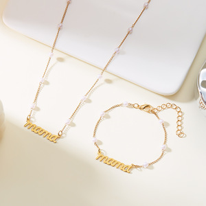 Collana a catena per clavicola in oro sottovuoto in acciaio inossidabile ciondolo moda donna per la <span class=keywords><strong>festa</strong></span> <span class=keywords><strong>della</strong></span> <span class=keywords><strong>mamma</strong></span> - Product Image 5