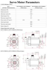 Kit de Motor de Accionamiento EtherCAT de 17 Bits, Impermeable, 1.5KW, 3000rpm, con Motor de CA Trifásico de 220V/380V y 100mm, y EtherCAT D - Product Image 5