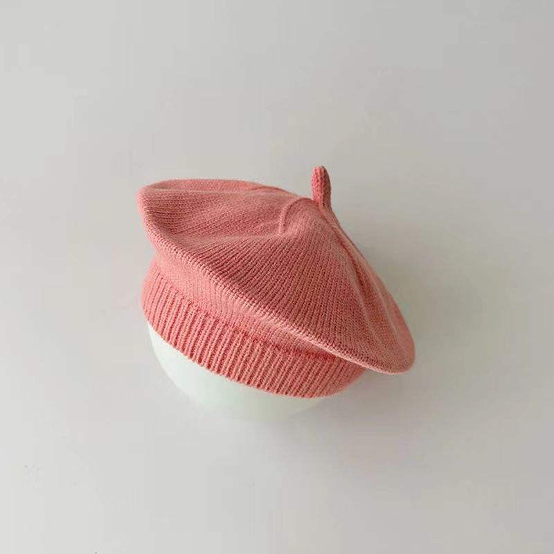 Béret tricoté-poudre de pastèque