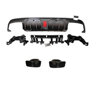 Separador de difusor trasero estilo <span class=keywords><strong>Babus</strong></span> W205 AMG labio Punta de escape tubo de escape Compatible 2015-2021 para Mercedes Benz Clase C parachoques de coche - Product Image 6