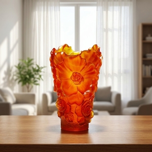 Vase en verre émaillé de style LiuLi, inspiré des créateurs, pour une <span class=keywords><strong>d</strong></span>écoration élégante et brillante du salon, idéal pour les arrangements floraux. - Product Image 5