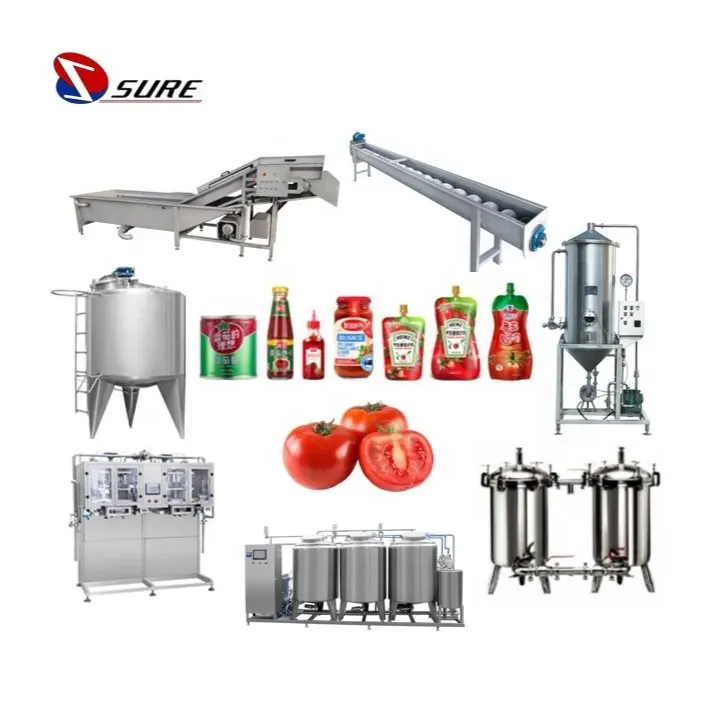 Tomato catchup making machine tomato paste production line machine tomato sauce and concentrates line