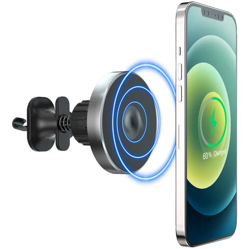 15W Magnetic Car Wireless charger Air Vent Car Mount Phone Holder Fast Charge Car Charger for iPhone 12 Series