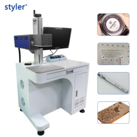 Machine de marquage laser CO2 industrielle Styler 30W/60W CNC pour acrylique, bois, papier, cuir, graveur haute précision DXF/BMP/AI/DST facile à utiliser
