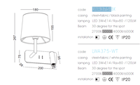 Lampe murale de lecture LED à deux têtes avec interrupteur double, abat-jour en tissu, base en métal moderne, éclairage intérieur pour chambre à coucher