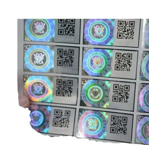 3D Custom QR Code Serial Number Hologram Sticker Holographic Tamper Evident Security Label