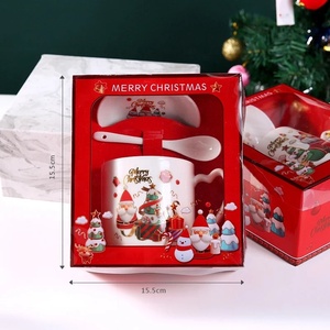 TC Hot Bán giá rẻ Quà tặng khuyến mãi trẻ em Bảng trang trí chén gốm muỗng Coaster Bộ quà tặng giáng sinh cốc cà phê - Product Image 6