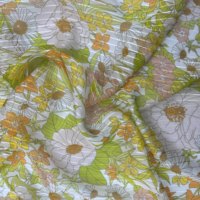 Tissu Jacquard Mousseline 100% Polyester Haute Qualité 80gsm Motif Jardin Tissé Imprimé Marguerites Romantique pour Vêtements et Rideaux Voilages