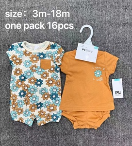 Nuovo <span class=keywords><strong>di</strong></span> zecca in cotone 100% <span class=keywords><strong>abbigliamento</strong></span> per bambini all'ingrosso per neonati ragazzi primavera estate vestiti Online 0-24M <span class=keywords><strong>abbigliamento</strong></span> per bambini - Product Image 2