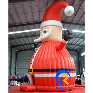 Château gonflable géant <span class=keywords><strong>Père</strong></span> Noël pour location de fête de Noël et utilisation <span class=keywords><strong>en</strong></span> aire de jeux - Product Image 2