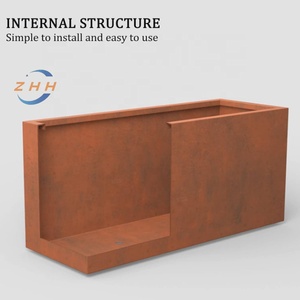 Caja <span class=keywords><strong>de</strong></span> macetas <span class=keywords><strong>de</strong></span> bonsái <span class=keywords><strong>de</strong></span> metal clásico, uso versátil con recubrimiento en polvo para colgar pisos o centros comerciales - Product Image 4