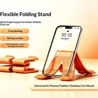 Support de téléphone magnétique pliable universel de style X avec support anti-vibration en silicone pour bureau et tableau de bord de voiture