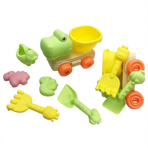Dino Beach Truck With 6 Accessories Sprayer 15x26x20cm For Sand Play - Product Image 2