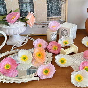 Flor de Amapola Artificial, Flor de Seda Hecha a Mano, Decoración para Bodas, Decoración para el Hogar - Product Image 2
