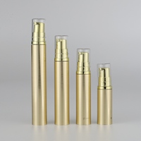 Flacon pulvérisateur sans air en acrylique mini atomiseur de 5 ml, 10 ml, 12 ml, 15 ml, tête dorée et blanche, pour sérum de soin de la peau, cosmétique