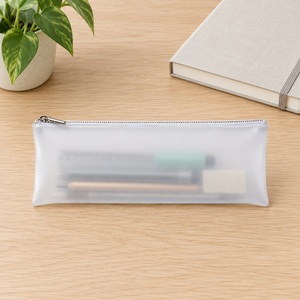 กระเป๋าใส่ดินสอแบบใสกึ่งด้าน TPU  พร้อมโลโก้สั่งทำ ขายส่งจำนวนมาก - Product Image 2